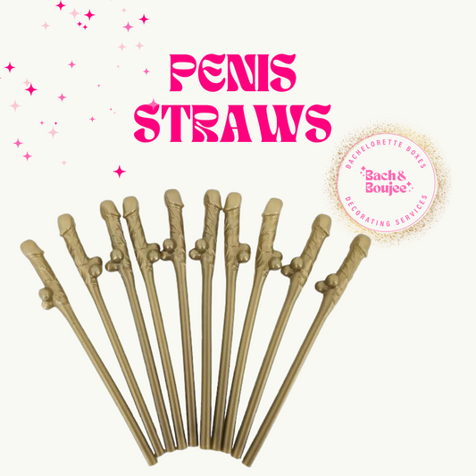 Gold Penis Straws