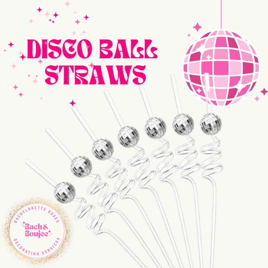 Disco Ball Straws, 70s Disco Party Straw