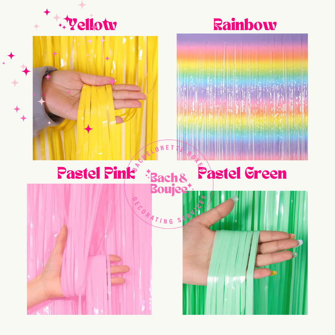 Barbie Pink Foil Fringe Curtain 2 Pack