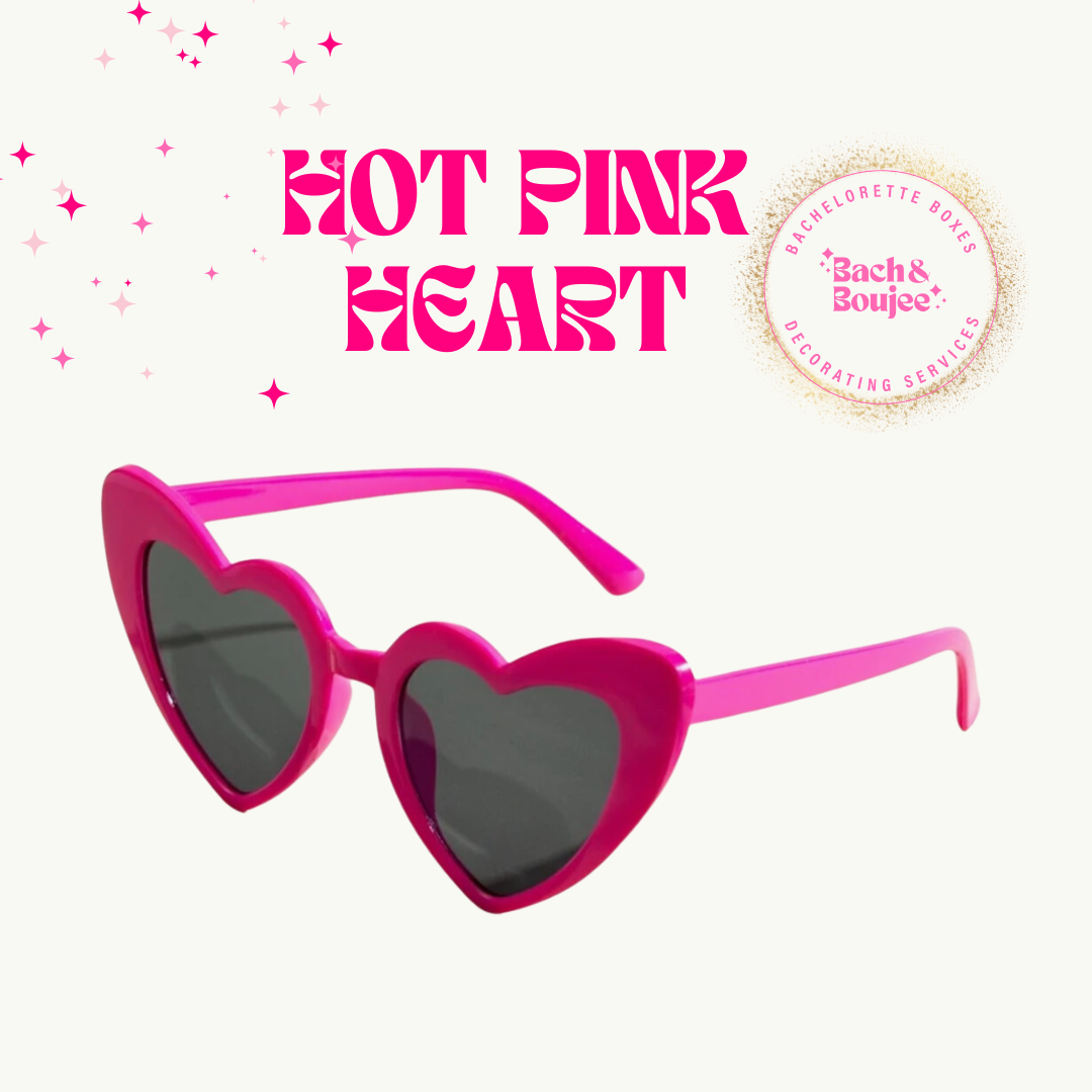 Heart Sunglasses Hot Pink