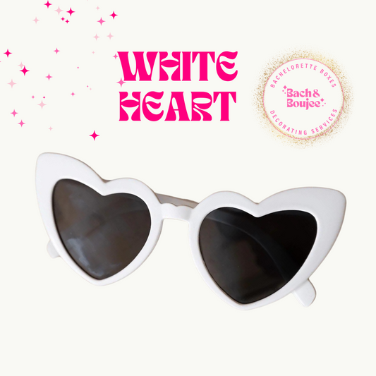Heart Sunglasses Bride White