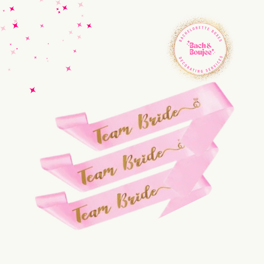 Pink Team Bride Sash