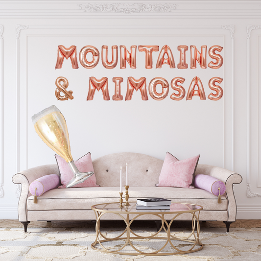 Mountains & Mimosas Balloon Banner